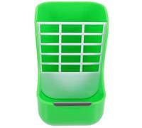 Homoyoyo Mangeoire Fixe pour Animaux Petits Support Herbe et Bac Alimentaire Vert Plateau Conservation Aliments pour Lapins Cochons et Chinchillas