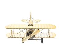 Homoyoyo Maquette d'avion en Fer Forgé Vintage Décoration Intérieure Rétro Modèle d'avion Grand Format Doré Ornement d'avion Métallique pour Salon et Bureau Décoration de Maquette