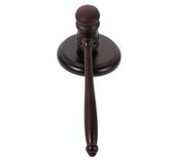 Homoyoyo Marteau de Juge Bois Massif avec Socle Maillet pour Vente Aux Enchères Accessoire Costume Avocat et Jeu Éducatif pour Garçon Fille Outil de Simulation Judiciaire