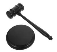 Homoyoyo Marteau Enchères Bois de Hêtre avec Bloc Marteau de Juge Multifonctionnel pour Avocats Présidents et Commissaires-Prise Surface Lisse et Clair
