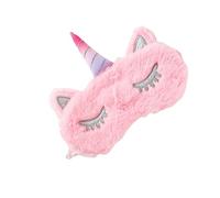 Homoyoyo Masque de Sommeil Licorne Peluche Cache-œil Yeux Nuit Confortable Bandeau Dormir Voyages Rose