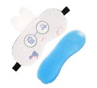 Homoyoyo Masque de Sommeil Peluche Doux et pour Voyage Cache-yeux Mignon avec Thérapie par Froid Anti-lumière Confortable pour Détente et Sieste