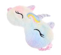 Homoyoyo Masque de Sommeil Peluche Garçon et Filles Licorne Cache-œil Doux Tie-dye Bandeau Léger Occultant Voyage Repos Masques pour Yeux Nuit Détente Fille