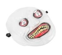 Homoyoyo Masque Halloween Adulte Réaliste Caoutchouc Masque Effrayant Cosplay Démon Blanc pour Fête Déguisement Halloween et Mascarade