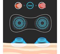 Homoyoyo Masseur Cervical sans Fil USB Rechargeable Mini Appareil de Massage pour Cou et Colonne Vertébrale Télécommande 6 Modes 10 Niveaux Fatigue Musculaire Portable pour Usage