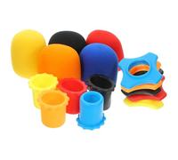 Homoyoyo Microphone 15 Accessoires Comprenant Bonnette Anti-Vent, Anneau Antidérapant et Cache-Micro pour Usage Studio et Performance Live Couleur Aléatoire