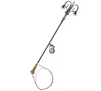 Homoyoyo Mini Lampe Modèle de Lampadaire Noir 1/75 pour Décoration Lumineuse Jardin Extérieur et Modélisme Ferroviaire, Accessoire pour Maison Miniature et Décor de Parc