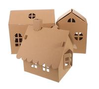 Homoyoyo Mini-Maison 3 Pièces pour Enfants : Maisonnette en Carton Graffiti - Jouet Éducatif Facile À Assembler pour L'interaction Familiale Et Le Développement Artistique