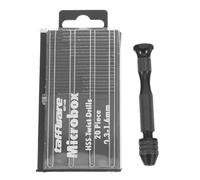 Homoyoyo Mini Perceuse Manuelle en Métal Noire 20 Forets - Outil Artisanal Précis pour Loisirs Créatifs, Bijouterie, Perçage de Noix, Compact et Portable pour Bricolage