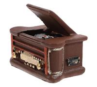 Homoyoyo Mini Tourne-Disque Rétro en Résine, Taille Moyenne, Décoration Miniature pour Maison de Poupée, Accessoire Scène Vintage, Ornement Photo, Meuble Miniature pour Tiny House