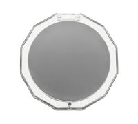 Homoyoyo Miroir de Maquillage Pliable Compact Antirayures avec Couvercle Protecteur Petit Miroir de Poche Argenté et Filles