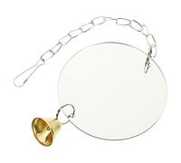 Homoyoyo Miroir Interactif pour Perruches Et Calopsittes avec Cloche - Acrylique Suspendu pour Oiseaux - Idéal pour Et Moyennes Amusement Et