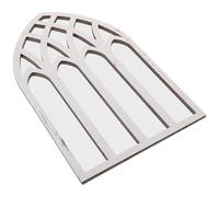 Homoyoyo Miroir Mural Décoratif Fenêtre Gothique 42 X 27 CM Cadre Bois Effet Rustique Adhésif Miroir Fenêtre Décoration Murale pour Salon Chambre Entrée Salle de Bain