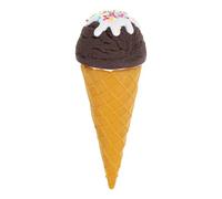 Homoyoyo Modèle de Cornet de Glace Artificiel Réaliste en Mousse, Couleur Café Profond Crème, Accessoire Décoratif pour Étalage de Crème Glacée, Vitrine et Photographie Studio, 1 Pièce