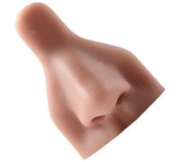 Homoyoyo Modèle de Nez en Silicone Souple pour Pratique de Piercing, Partie du Corps Flexible Couleur Chair Foncée, Petit Format Portable pour Entraînement Professionnel et Démonstration