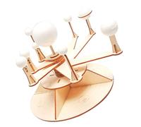 Homoyoyo Modèle du Système Solaire DIY en Bois Brut pour Garçon et Filles 3-5 Ans Kit Éducatif 9 Planètes Jouet Cognitif Scientifique pour Apprentissage et Motricité Fine Ensemble