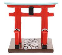 Homoyoyo Modèle Miniature Porte Torii en Résine, Mini Porte Décorative Japonaise 2 Pièces, Accessoire pour Maison de Poupée, Décoration Miniature pour Salon et Jardin, Décor Extérieur
