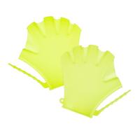 Homoyoyo Moufles de Natation pour Garçon et Filles en Silicone Fluorescent Vert, Lot de 2, Plaquettes D'entraînement pour Natation en Piscine, Moufles Résistantes pour Renforcer Muscles