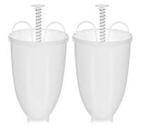 Homoyoyo Moule à Beignets 2 Pièces en Plastique Blanc Outil de Pâtisserie DIY pour Donuts Maison Ustensile Pratique pour Cuisson Rapide la Cuisine Familiale et Présents Gourmands