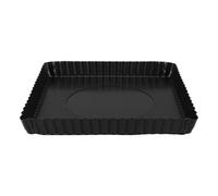 Homoyoyo Moule à Pizza Carré Profond avec Fond Amovible Moule à Tarte Antiadhésif Acier pour Four Plat à Pizza et Quiche Maison