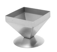 Homoyoyo Moule Pyramidal en Acier Inoxydable 8X8 CM Cuisine Outil de Façonnage de Viande et Riz Presse à Viande Créative Ustensile Polyvalent pour Dressage et Décoration Culinaire