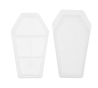 Homoyoyo Moule Silicone Coffret Forme Cercueil Halloween Moule DIY Décoration Bureau Boîte de Rangement Artisanaux