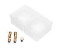 Homoyoyo Moule Silicone Rectangulaire pour Boîte à Bagues DIY de Création avec Aimants et Charnières Laiton et Facile à Nettoyer Boîte de Rangement pour Bijoux