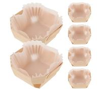 Homoyoyo Moules à Pâtisserie en Papier 6 Pcs 95x85x40 Mm en Bois Multifonction Compatible Four pour Petits Toasts, Gâteaux et Cupcakes - Ustensiles et Emballage Pâtisserie Pratiques