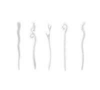 Homoyoyo Moules en Silicone Flexibles Réutilisables pour Épingles à Cheveux 5pcs Blanc pour Création de Bijoux et Artisanat DIY