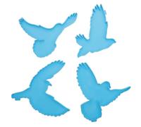 Homoyoyo Moules en Silicone pour Fabriquer Oiseaux Marins, 4 Pièces Bleues, Moules à Décorer Murale DIY, Fournitures de Bricolage Flexibles pour Créations Artisanales Décoratives