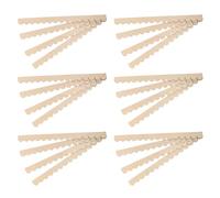Homoyoyo Moulure Décorative en Bois Festonné Brut 40X3X03 CM Bordure pour Porte D’Armoire Baguette Soi-Même Kit 24 Pièces Encadrement Intérieur pour Salon et Bureau