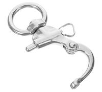 Homoyoyo Mousqueton à Ressort en Acier Inoxydable 25x76 Mm, Manille Pivotante Ronde 316, Boucle de Corde Extérieure Légère, Manille de Plongée Résistante pour Sports et Activités de Plein