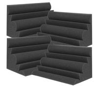 Homoyoyo Mousse Acoustique en Éponge 4pcs pour Murs et Plafonds, Panneau Absorbant le Bruit Piège à Basses en Arc, Améliore la Clarté Sonore les Espaces de Vie