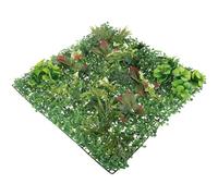 Homoyoyo Mur Végétal Artificiel Panneau Décoratif Feuillage Synthétique Résistant UV Plante Verte Décorative pour Mur Haie Artificielle Facile à Installer Décoration Jardin et Intérieur