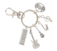 Homoyoyo Musical Inoxydable Pendentif De Microphone Et Piano Accessoire De Décoration Pour Musiciens Et Étudiants