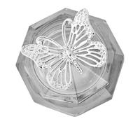 Homoyoyo Nail Dish With Lid For Acrylic Nails Portable Acrylic Powder Mixer And Brush Holder Small Stylish Crystal Cup And Salon Use