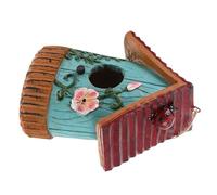 Homoyoyo Nichoir d'Extérieur en Résine Résistant aux Intempéries Nid d'Oiseau Mural pour Jardin Balcon et Terrasse Décoration de Jardin pour Moineaux et Colibris Abri Artificiel pour