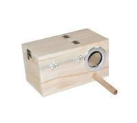 Homoyoyo Nichoir Oiseau Bois Moyen avec Fenêtre Transparente Ouverture Gauche ou Droite Aléatoire Maison de Reproduction pour Perroquets et Petits Oiseaux et Protecteur Les Prédateurs