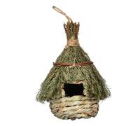 Homoyoyo Nid D’Oiseau Tissé à La Main en Jonc De Mer, Nid Suspendu Rustique, Décoration Extérieure De Jardin, Maison D’Oiseaux Naturelle, pour Oiseau Sauvage Et Jardin Écologique