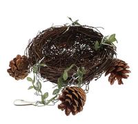 Homoyoyo Nid De Balançoire pour Perroquet Pivotant Jouet De Mastication Suspendu en Rotin Naturel Facile à Installer pour Cage D'intérieur Adapté Aux Perroquets De Compagnie