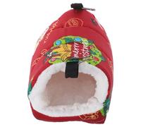 Homoyoyo Nid pour Perroquet Coton Épais de Couchage Suspendu Chaud pour Cage Oiseau Maison Douillette de Noël pour Perruches Conures Inséparables et Afrique Lit Confortable
