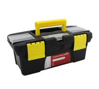 Homoyoyo Noire Boîte à Outils Poignée Ergonomique en Plastique PP | Coffret de Rangement, Ouverture Flexible, Bac Amovible, pour Bricolage Maison et Réparations Auto