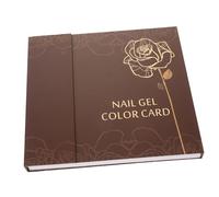 Homoyoyo Nuancier pour Capsules D'ongles 120 Emplacements Format Livre Couleur Café pour Manucure Professionnelle Nail Art Salon Pédicure