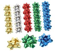 Homoyoyo Nœuds Adhésifs Étoiles Décoratives 150 Pcs, 1 Pouce, 5 MM, 15 Pointes, Couleurs Assorties pour Emballages Présents de Noël, Décorations Sapin et Accessoires Mariage