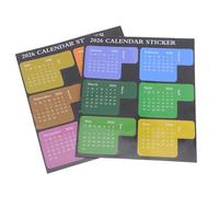 Homoyoyo Onglets Autocollants Calendriers Colorés Mois Adhésifs Polyvalents pour Planner Journaux et Cahiers Marque Pages et Séparateurs