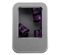 Homoyoyo Onglets pour Guitare Fingerstyle Main Droite, Médiators Pouce et Doigts en Plastique Violet, Boîte en Fer de Rangement, Kit Accessoires Guitare Banjo Ukulélé, Set Instrument