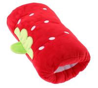 Homoyoyo Oreiller Chauffe-Mains en Peluche Fraise Rouge, Coussin Doux et Moelleux de Fraise, Oreiller pour Mains, Coussin Portable pour Maison et Bureau, Présent Polyvalent pour Tout Âge