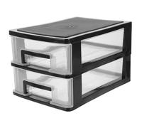 Homoyoyo Organiseur De Bureau à Transparents Et Noirs Multicouche Pour Accessoires De Maquillage Et Cosmétiques Design Minimaliste Pour Gain De Place