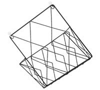 Homoyoyo Organiseur de Livres Mural Présentoir pour Magazines, en Fer Noir | Structure Filaire Ouverte, Fixation Murale, pour Courrier et Petites Œuvres, Usage Bureau ou Attente