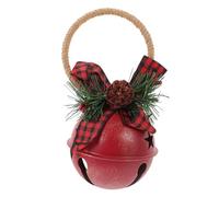 Homoyoyo Ornement de Porte Cloche de Noël Vintage en Fer Rouge 1 Pièce Décoration Suspendue pour Sapin et Poignée de Porte Accessoire Léger pour Ambiance Festive Hiver